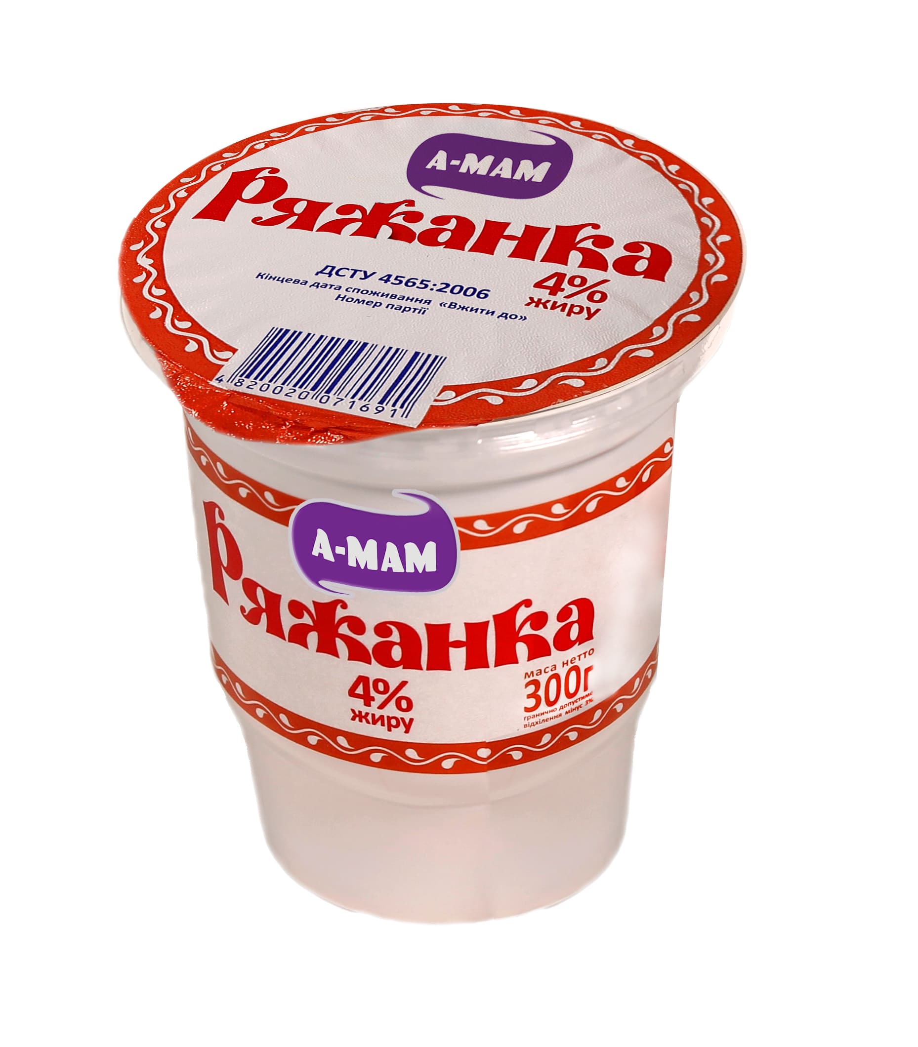 Ражанка А-МАМ 4%, стакан 300 г